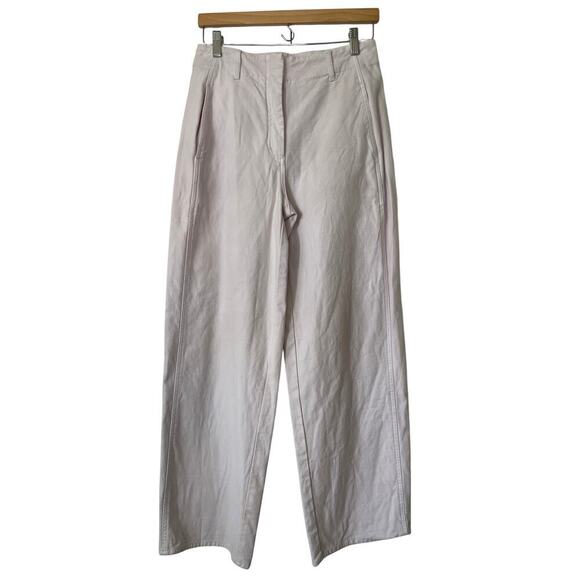 Aritzia Wilfred Free Light Pink Cotton Blend Wide Leg Pants • Size 6 - Picture 1 of 4